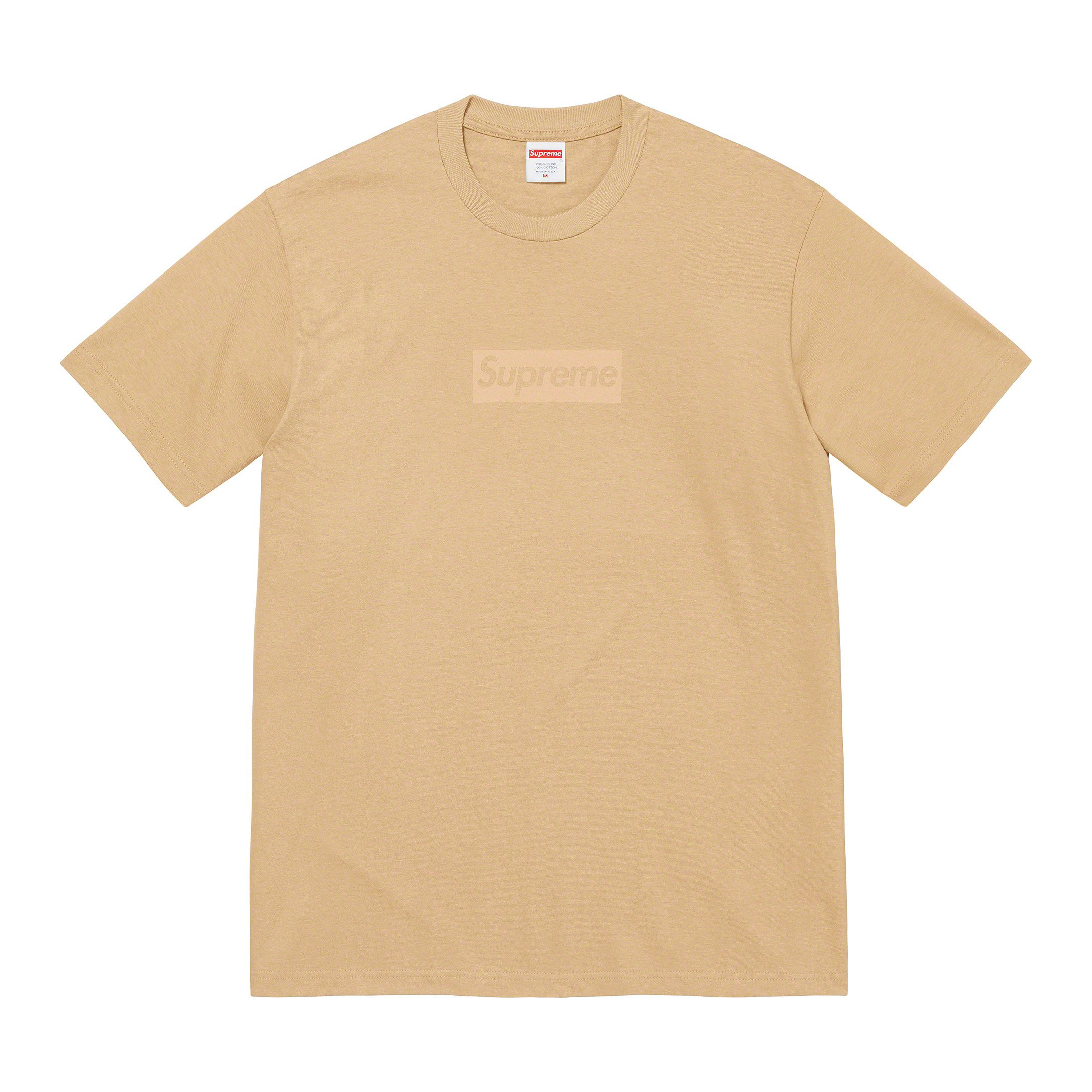 SUPREME TONAL BOX LOGO TEE 黑/卡其-SS23T23