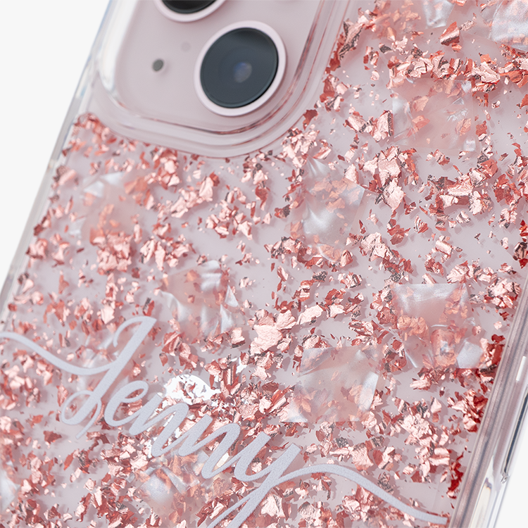 妳的姓名 玫瑰金貝拉殼 - (訂製名字) iPhone客製化手機殼