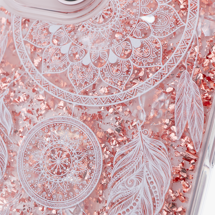 白捕夢網 玫瑰金貝拉殼 - (訂製名字) iPhone客製化手機殼