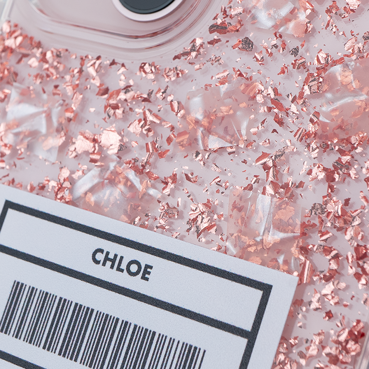 專屬載具  玫瑰金貝拉殼 - (訂製名字) iPhone客製化手機殼