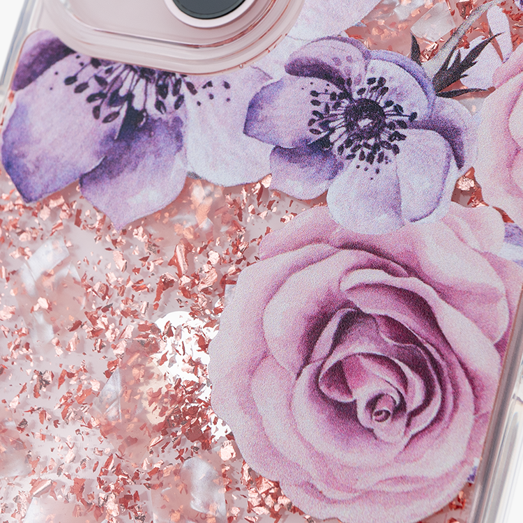 古典玫瑰 玫瑰金貝拉殼 - (訂製名字) iPhone客製化手機殼