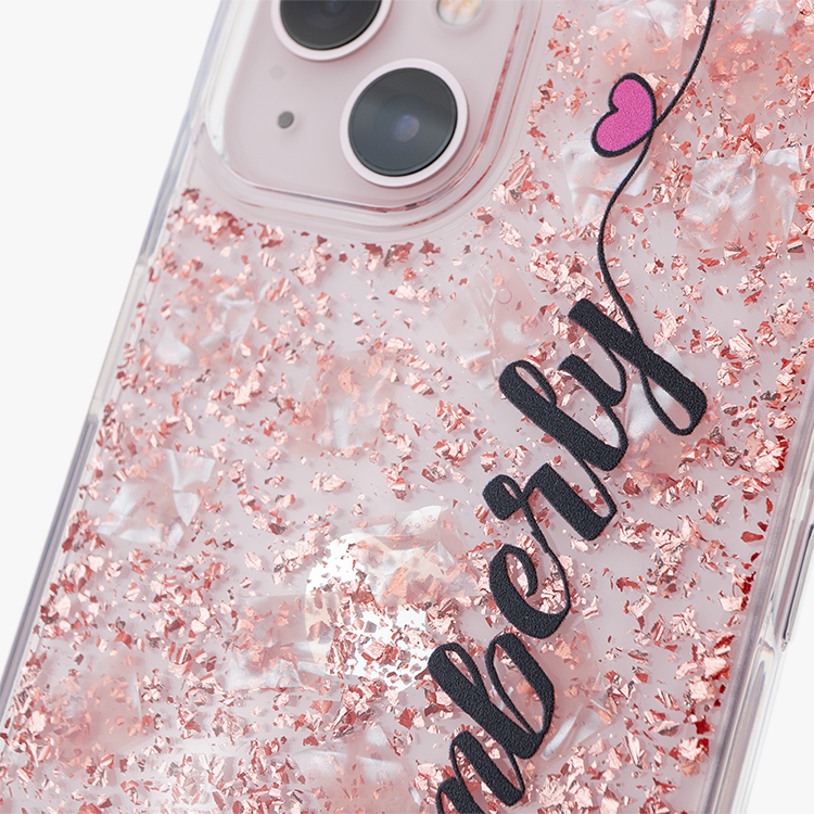 俏皮姓名 玫瑰金貝拉殼 - (訂製名字) iPhone客製化手機殼