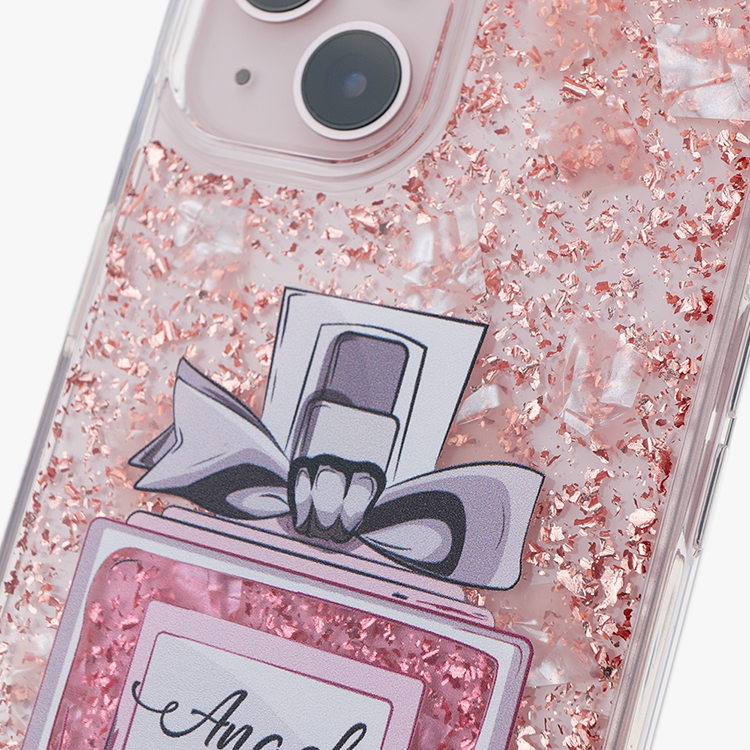 玫粉香水 玫瑰金貝拉殼 - (訂製名字) iPhone客製化手機殼