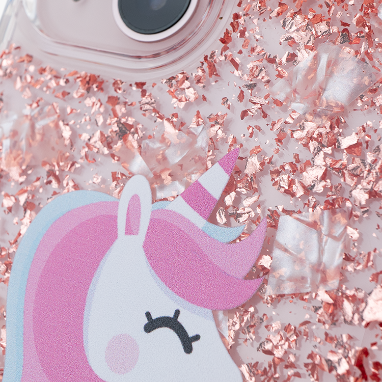 夢幻獨角獸 玫瑰金貝拉殼 - (訂製名字) iPhone客製化手機殼