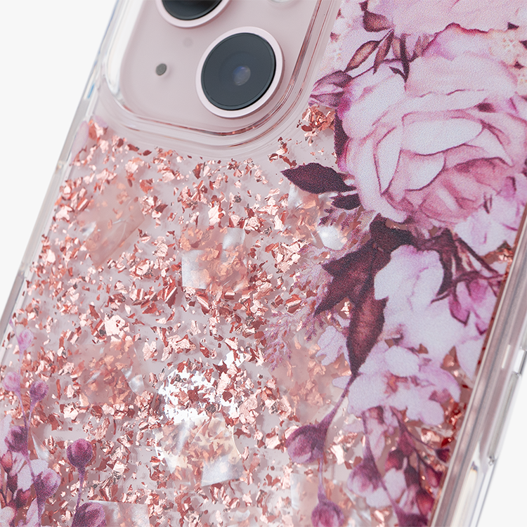 法式玫瑰 玫瑰金貝拉殼 - (訂製名字) iPhone客製化手機殼