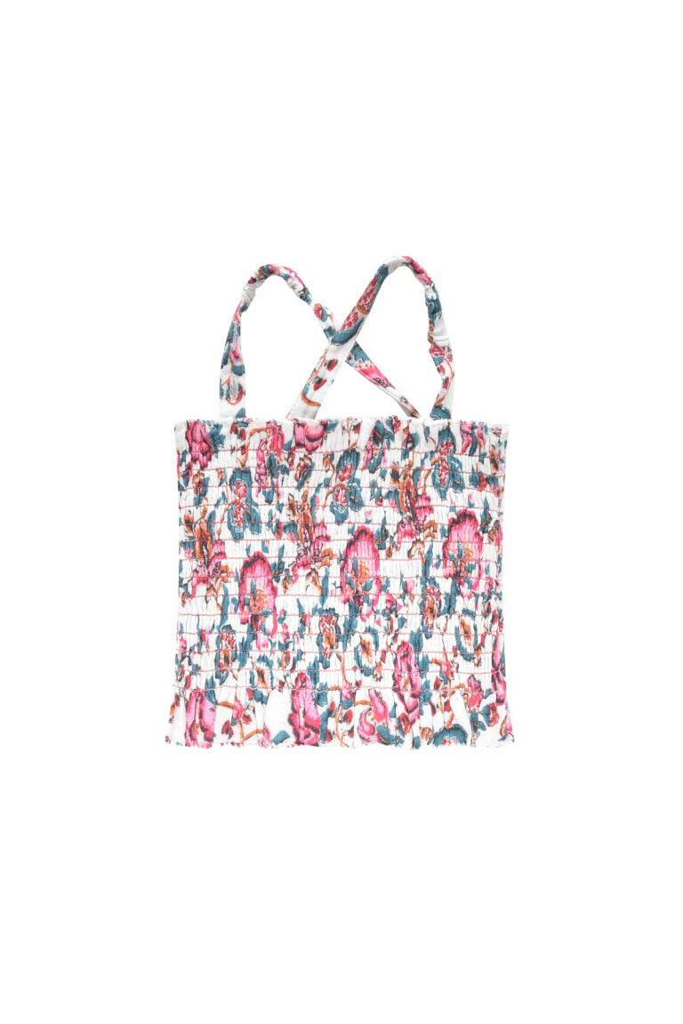 Louise Misha-Malika Top細肩帶抓皺上衣(Cream Indian Flowers)