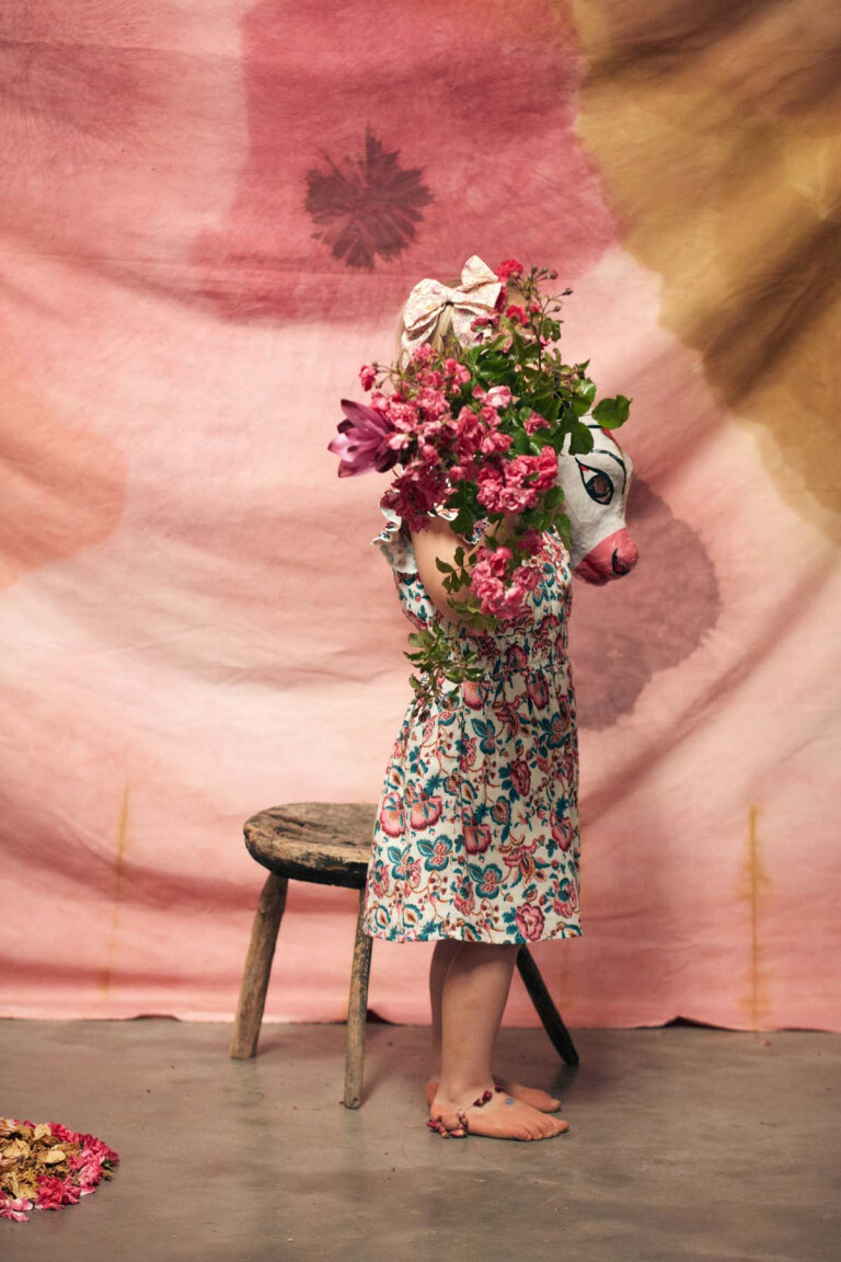 Louise Misha -Suzette Dres無袖鬆緊洋裝(Cream Indian Flowers)