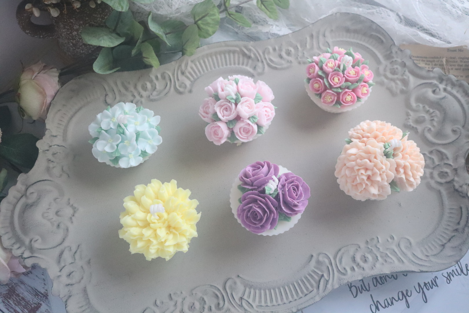 KNDA 大豆蠟唧花班course 1 - cupcake 6pcs