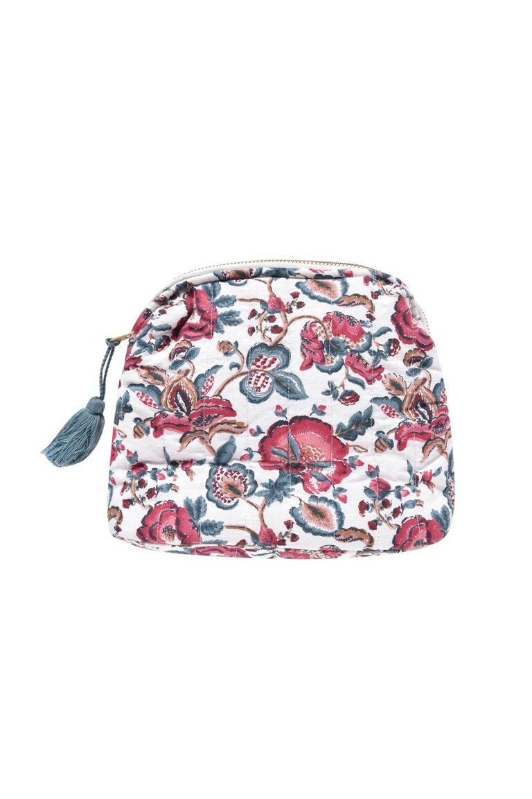 Louise Misha -Teiki Pouch流蘇收納包(Cream Indian Flowers)