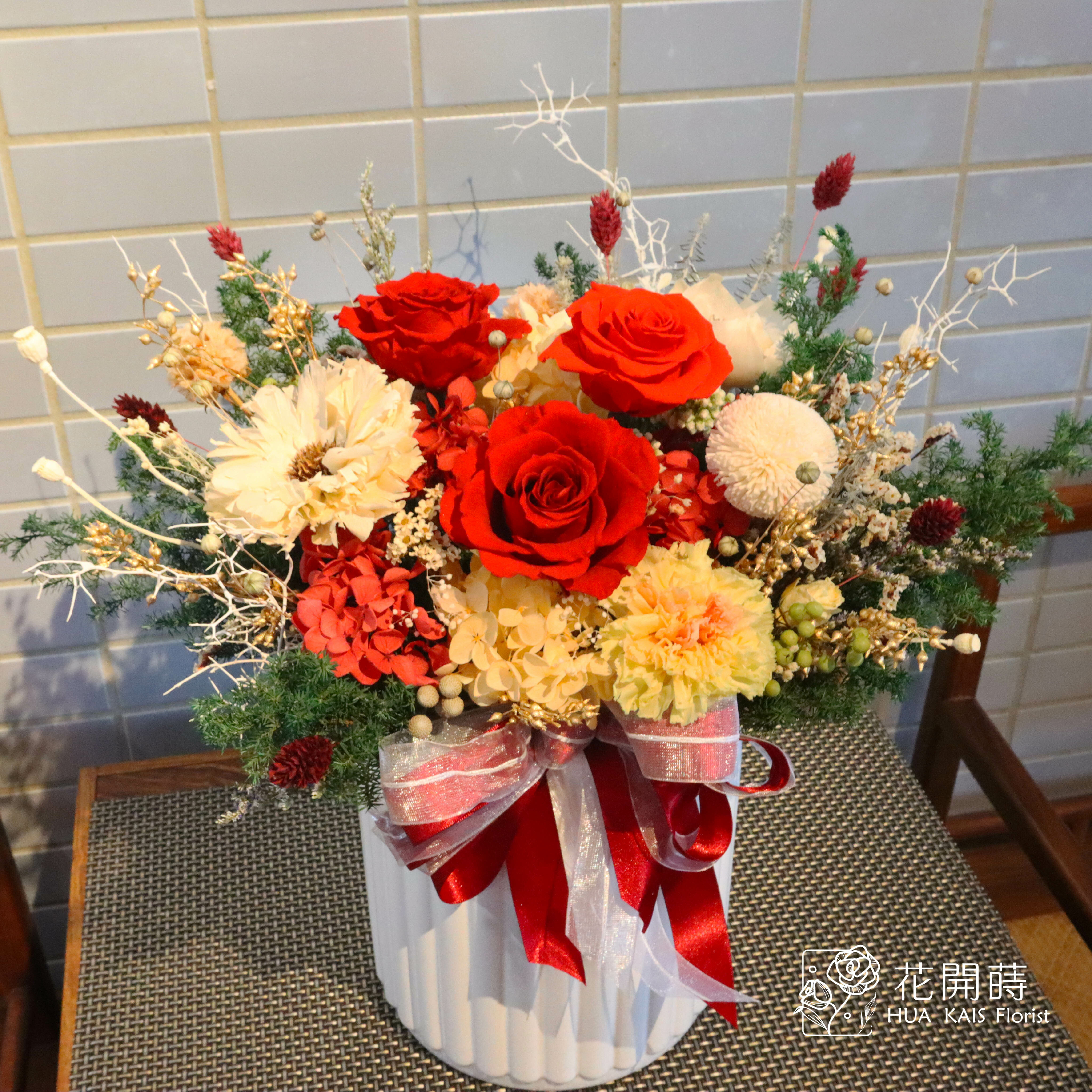 大型永生盆花|花開滿堂|開幕賀禮|空間佈置|喬遷送禮|賀升遷