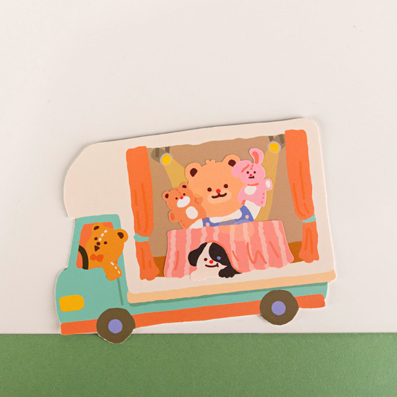 Khakiz Sticker－Mini Puppet Show (Korean Stationery Brand)