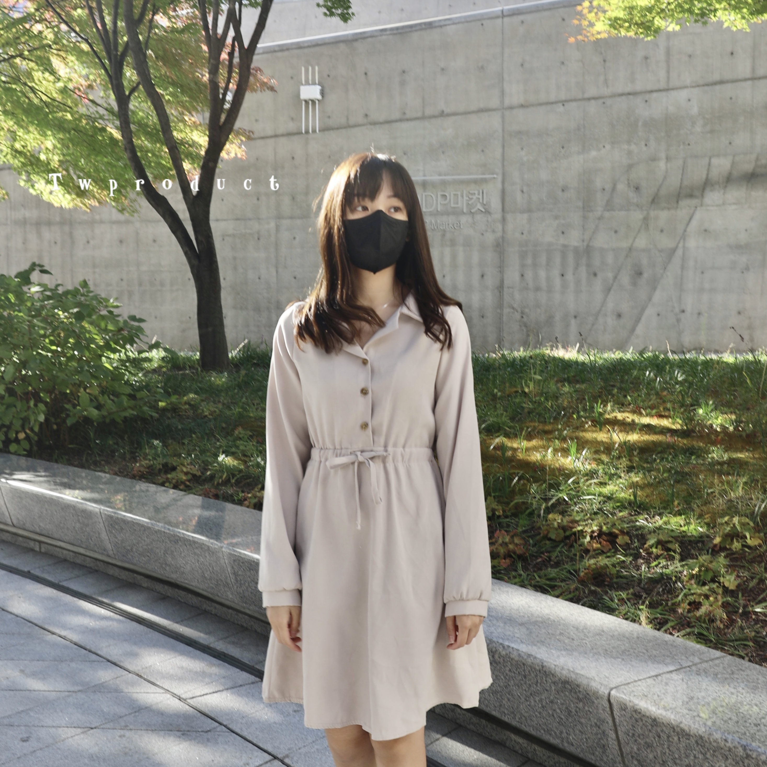 ✨||OPS116 ||v領索帶休閒連身裙