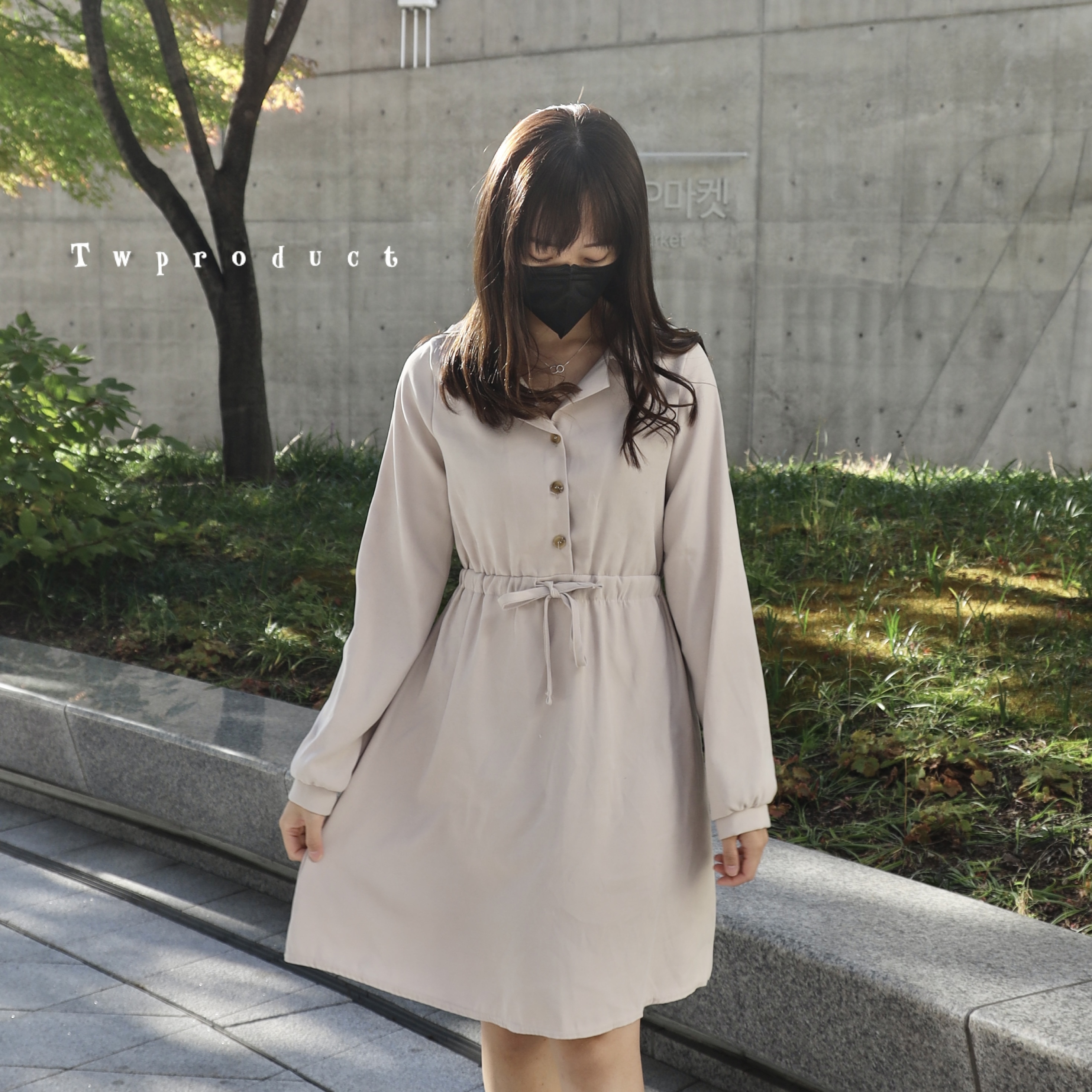 ✨||OPS116 ||v領索帶休閒連身裙