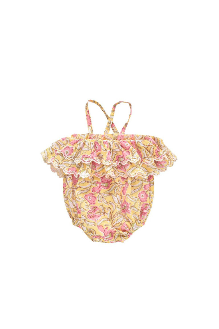 Louise Misha -Kumal Rompers寶寶細肩帶包屁洋裝 (Lemon Patchouli Spring)