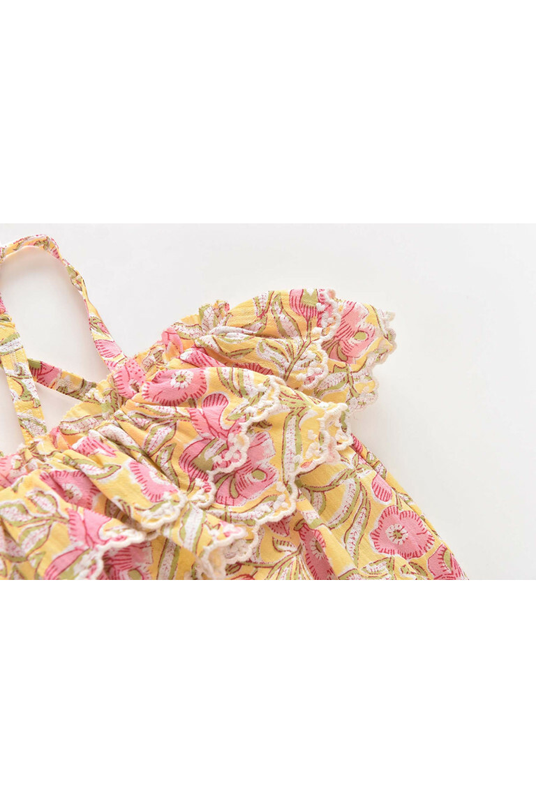 Louise Misha -Kumal Rompers寶寶細肩帶包屁洋裝 (Lemon Patchouli Spring)