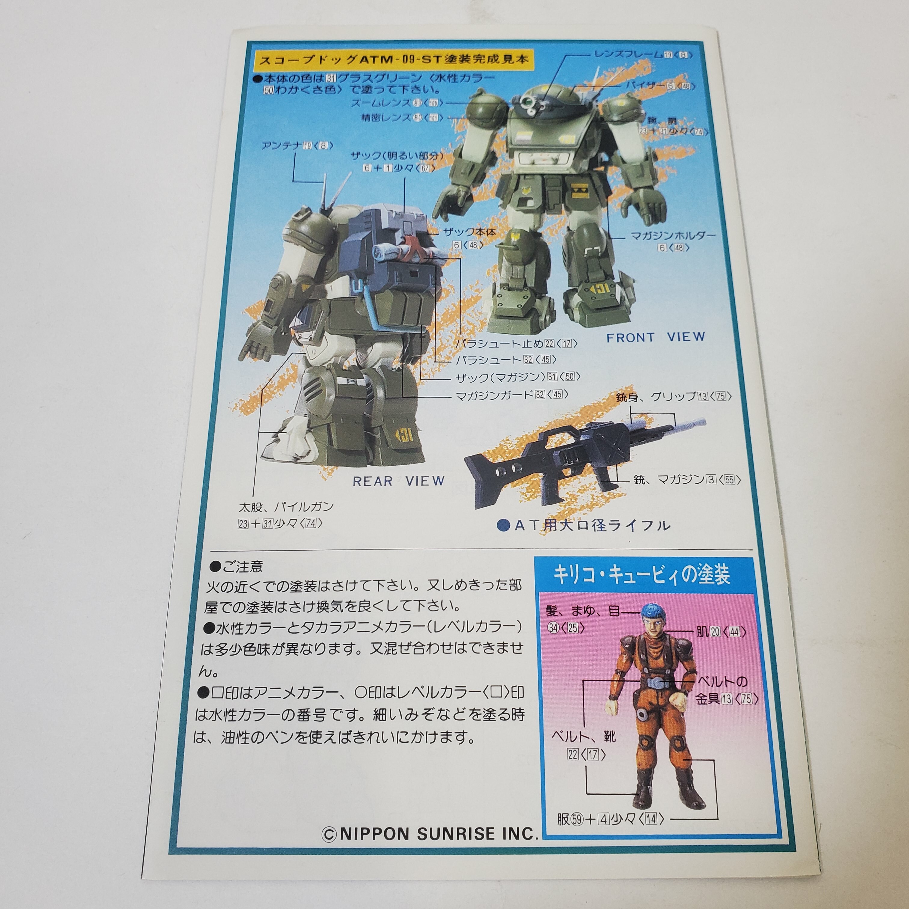 裝甲騎兵VOTOMS ATM-09-ST SCOPEDOG 眼鏡鬥犬初版組合模型Takara 絕版