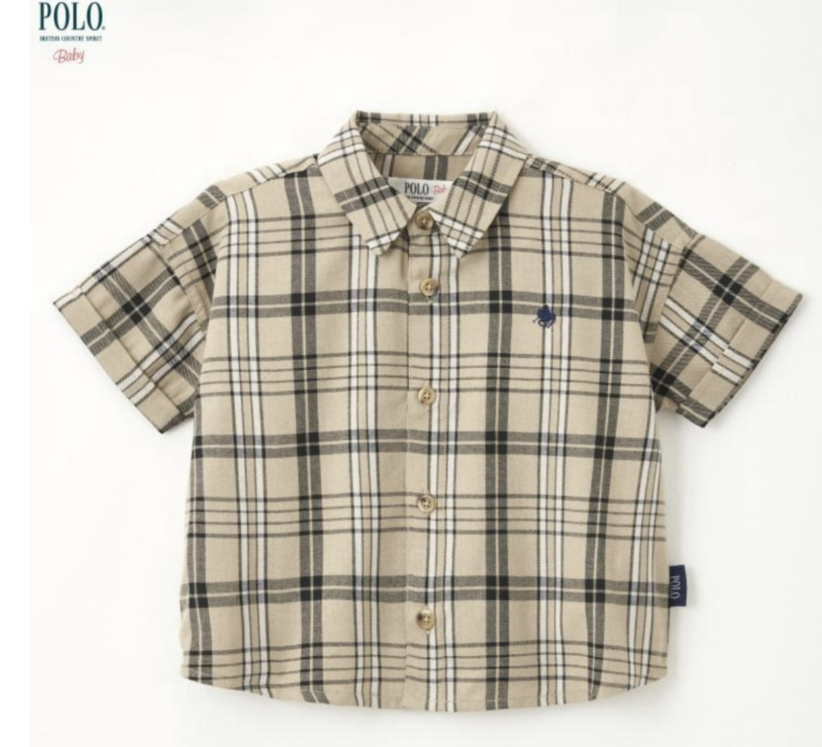 (現貨)🇯🇵日本直送 Polo Baby 短袖格仔恤衫