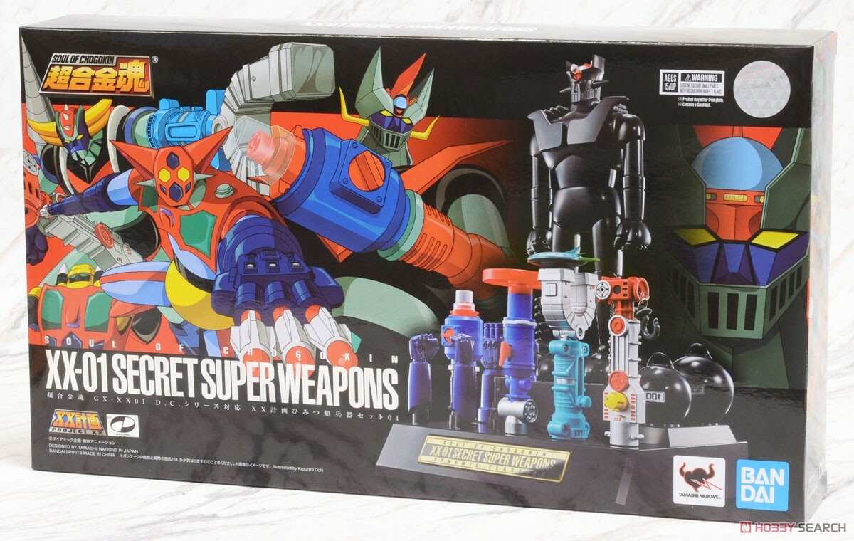 BANDAI 代理版 超合金魂 GX -XX01 對應 D.C. 系列 XX 計畫秘密超級兵器套組 01