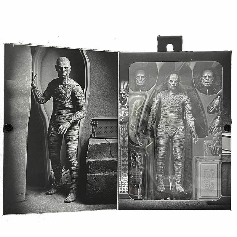 NECA 代理版 可動公仔 7吋 環球怪物 Ultimate Mummy Black＆White