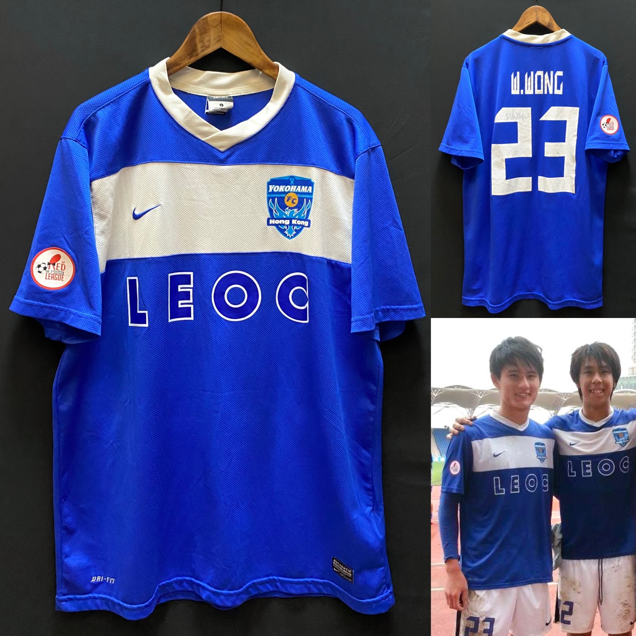 Signed Yokohama FC Hong Kong 2012-2013 Home match worn shirt #23 W WONG