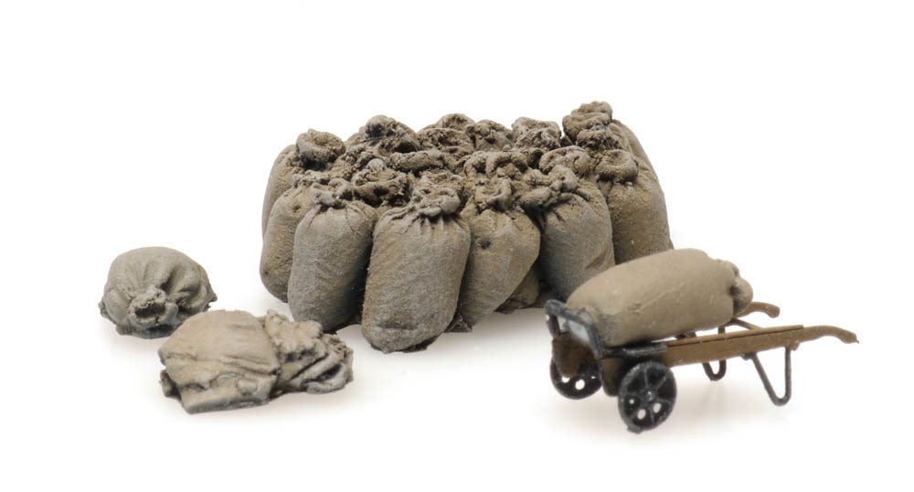 Artitec 387.450 HO規 手推車與黃麻袋