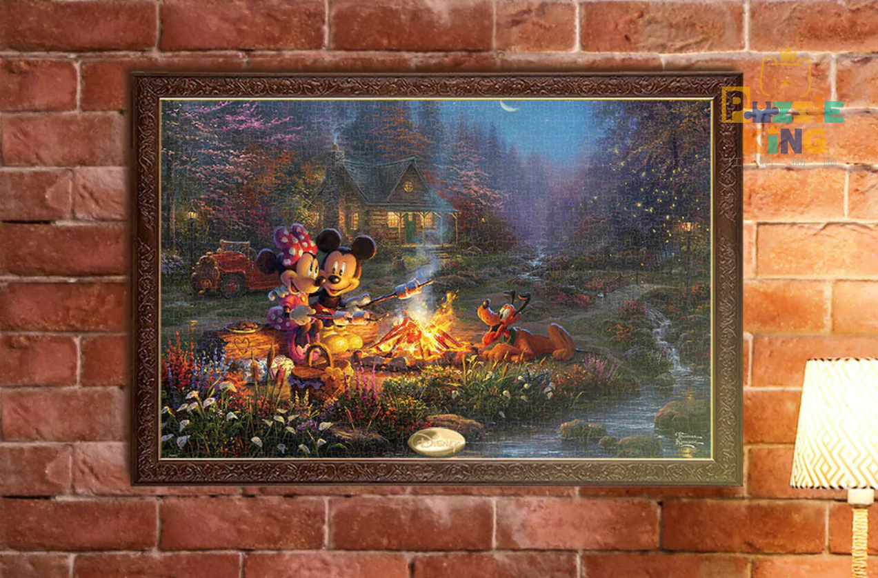 米奇和米妮-甜心篝火 (畫布紋理) (絕版)