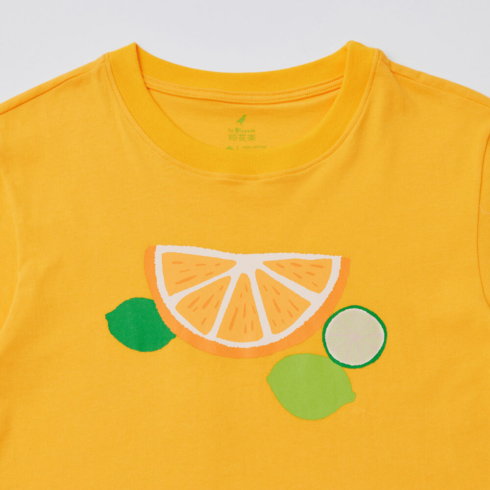 （絕版）印花T-限定花色/切片果果/橘黃色