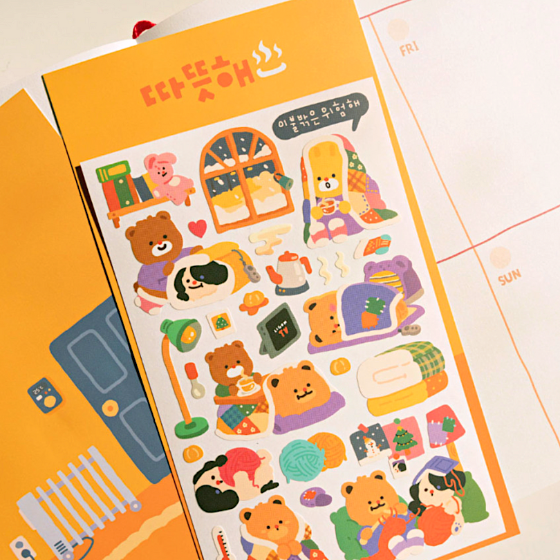 Khakiz Sticker－So Warm～ (Korean Stationery Brand)