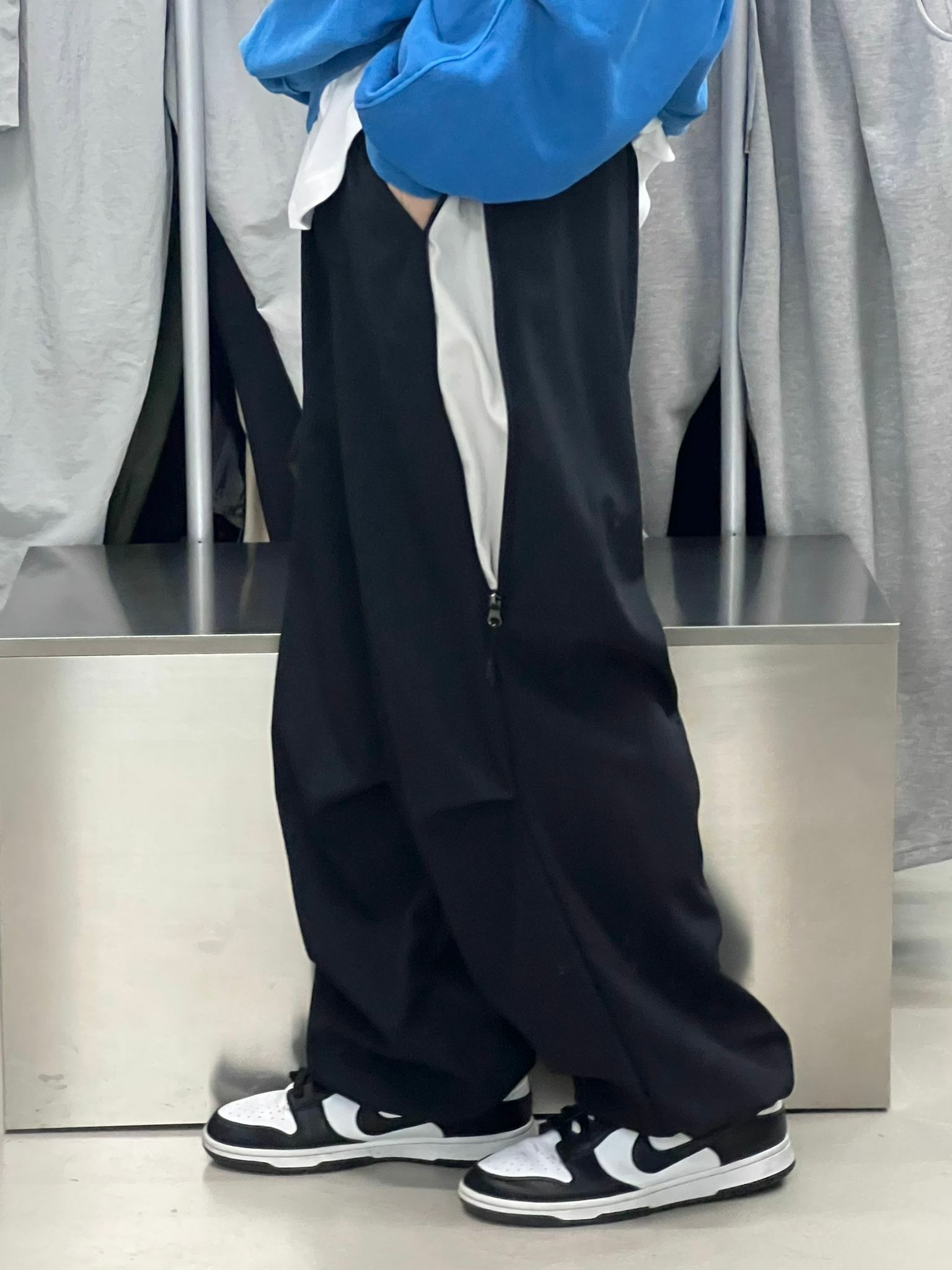 拉鍊可束腳鬆身褲 P2148