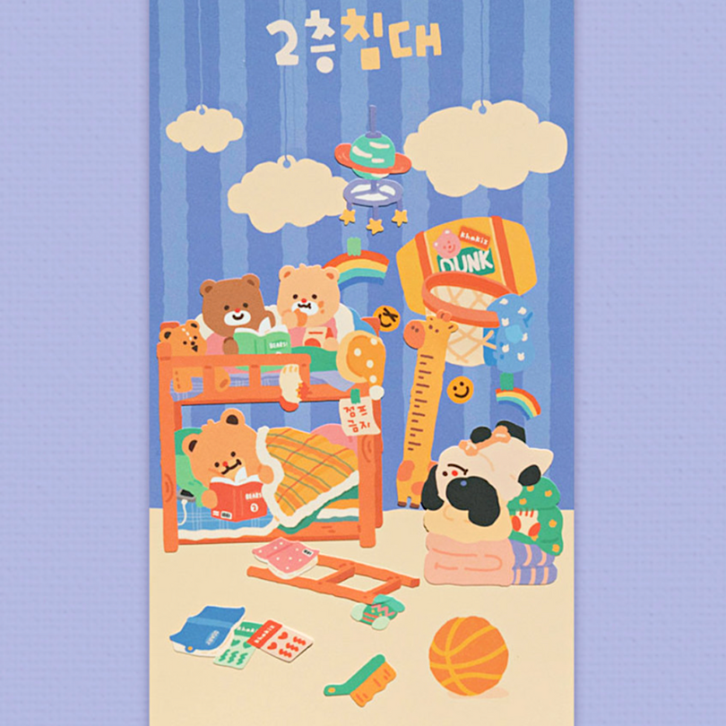 Khakiz Sticker－Bunk Bed (Korean Stationery Brand)