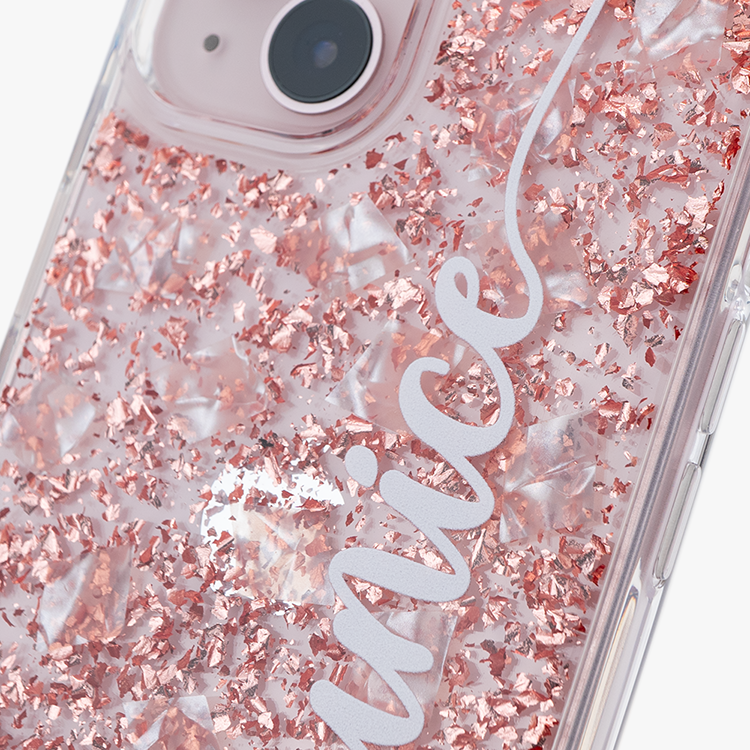 莉莉闆娘 玫瑰金貝拉殼 - (訂製名字) iPhone客製化手機殼