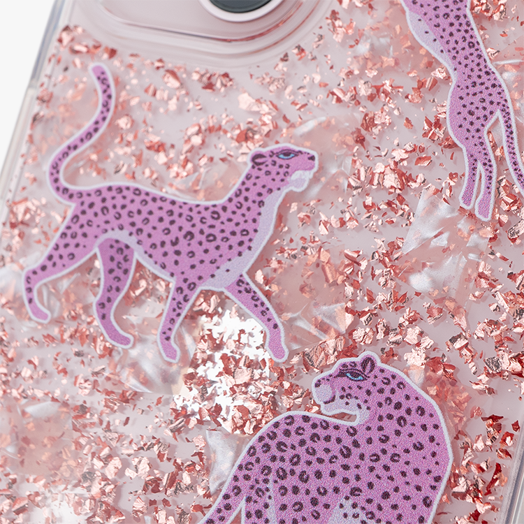 玫瑰粉豹 玫瑰金貝拉殼 - (訂製名字) iPhone客製化手機殼