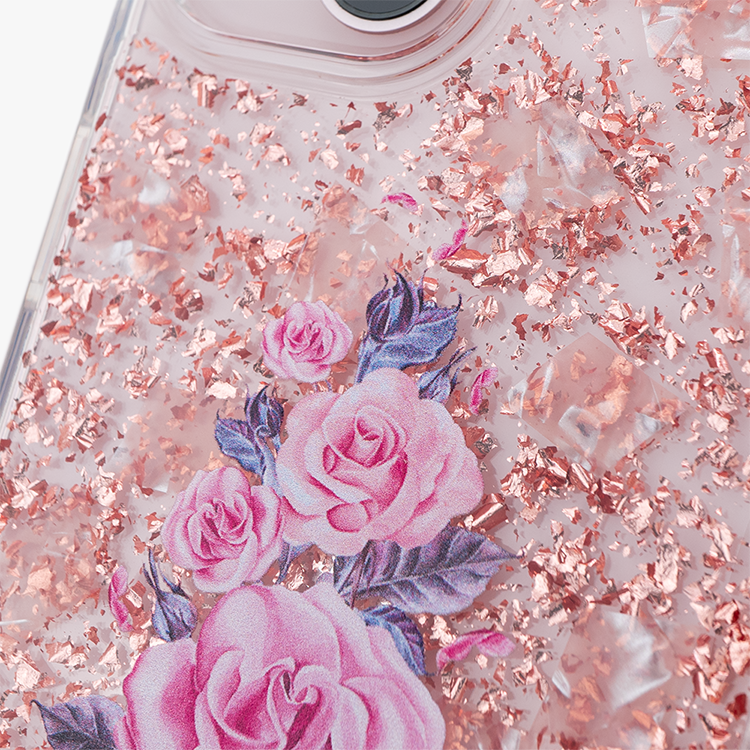 專情玫瑰 玫瑰金貝拉殼 - (訂製名字) iPhone客製化手機殼