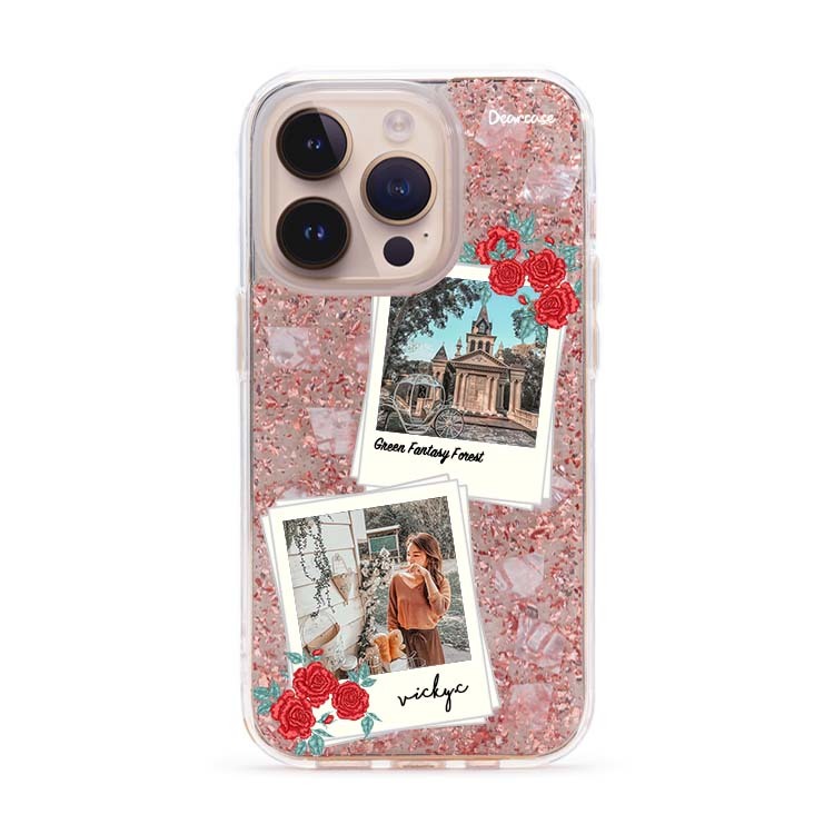 喜歡生活 玫瑰金貝拉殼 - (訂製名字) iPhone客製化手機殼