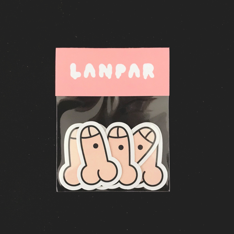Lanparman｜絕版｜貼紙｜ㄐㄐ 6入