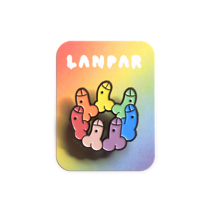 Lanparman｜金屬徽章｜彩虹ㄐㄐ