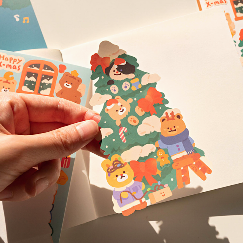 Khakiz Sticker－Tall Christmas Tree (Korean Stationery Brand)