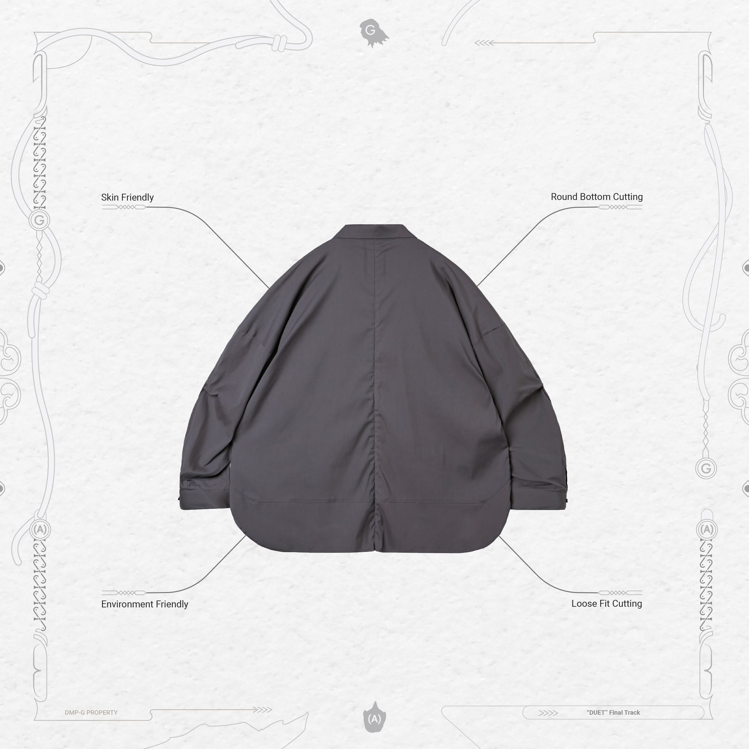 A).09G - “DUET” Variable-Zip Shirt - Slate