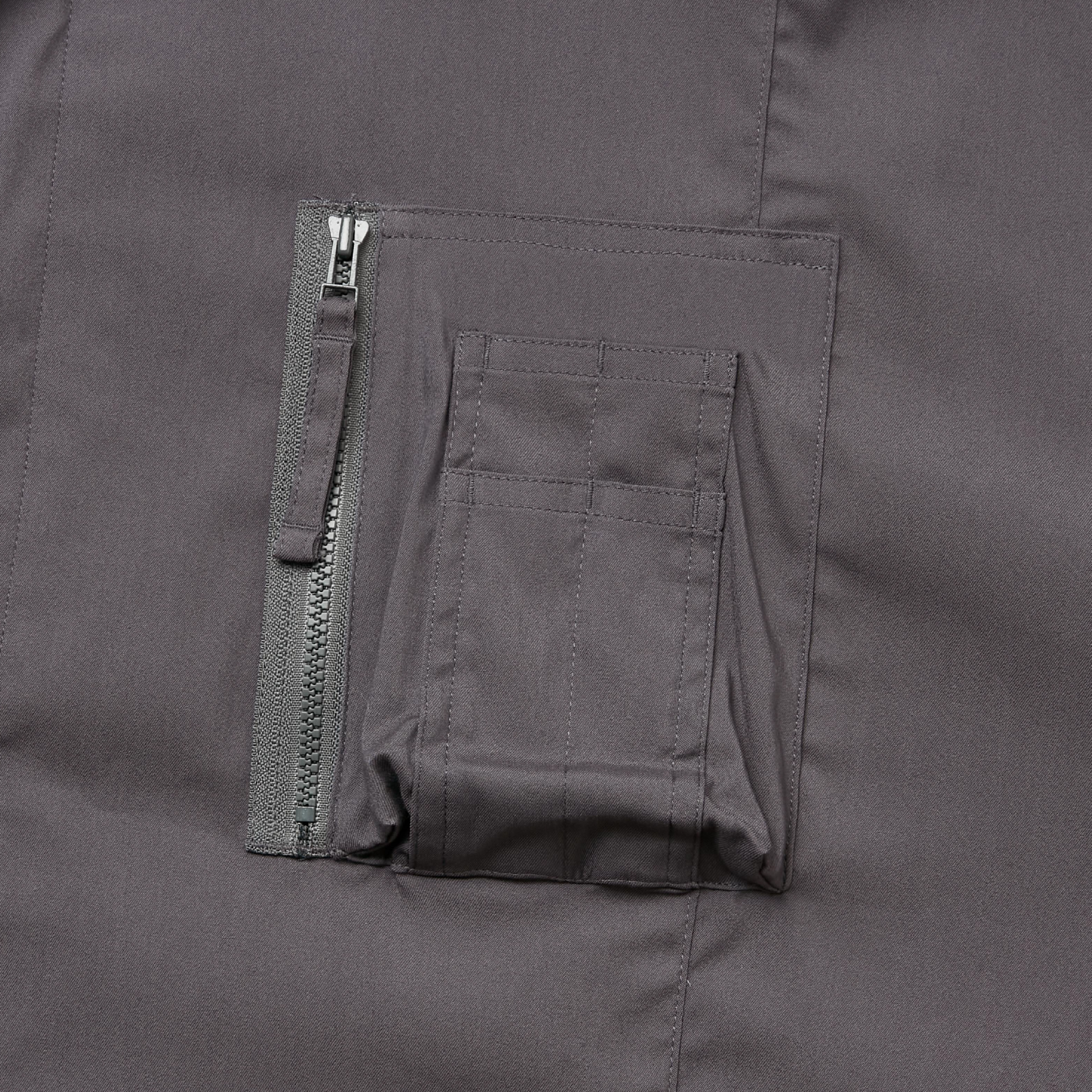 A).09G - “DUET” Variable-Zip Shirt - Slate A).09G - “DUET” Variable-Zip Shirt - Slate
