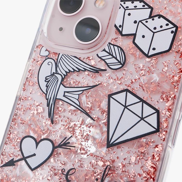 美式勾魂 玫瑰金貝拉殼 - (訂製名字) iPhone客製化手機殼