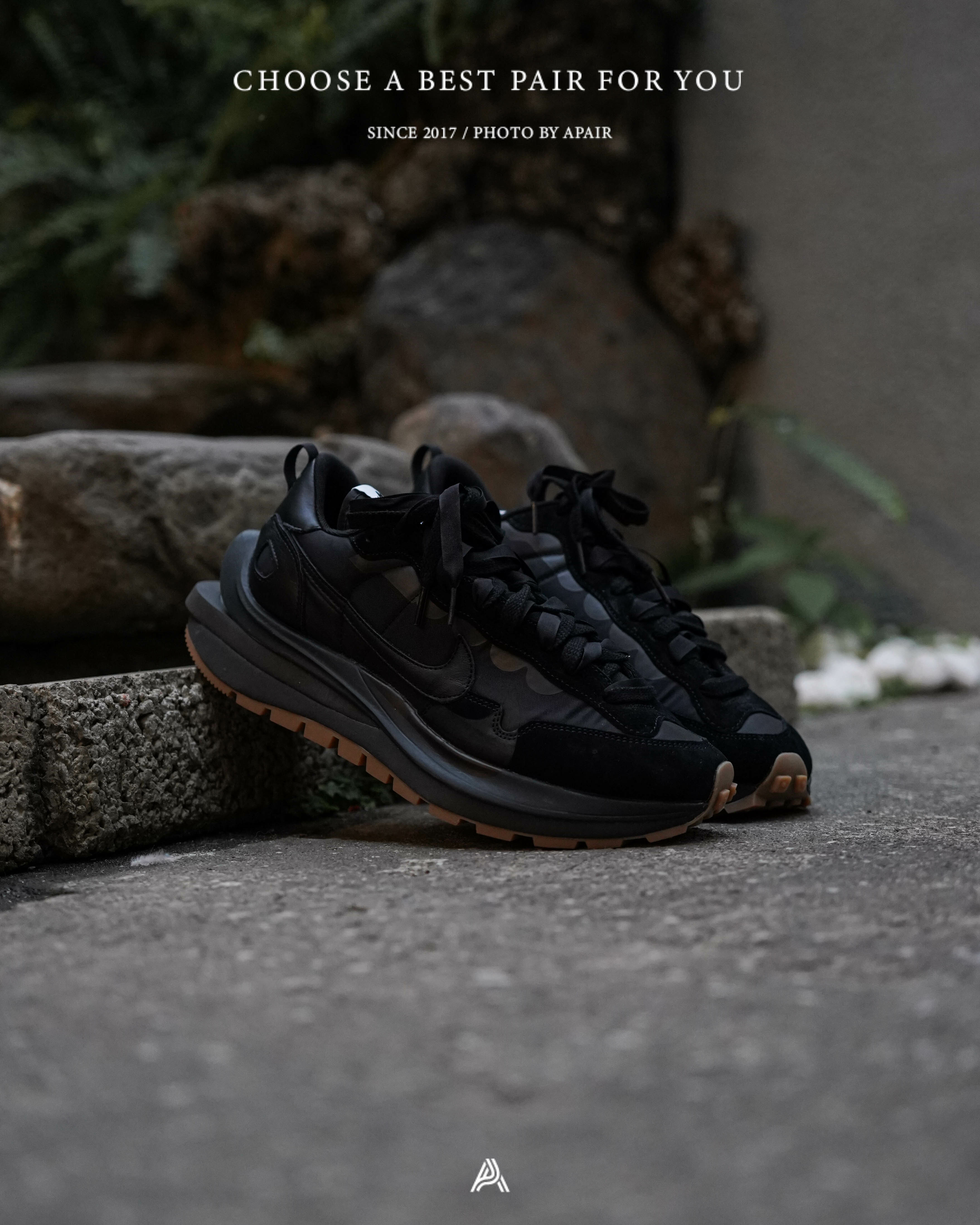 【APAIR】預購 SACAI X NIKE VAPORWAFFLE "Black and GUM" 黑生膠 男女同款 DD1875-001