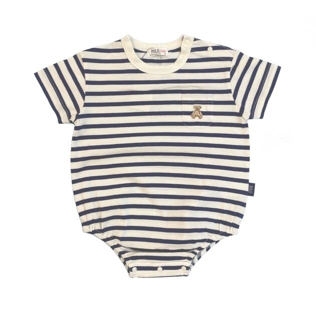 (現貨) 🇯🇵100%日本直送Polo Baby 短袖間條bodysuit