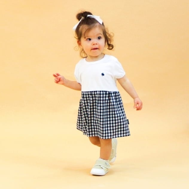 (現貨) 🇯🇵100%日本直送Polo Baby 短袖格仔連身裙