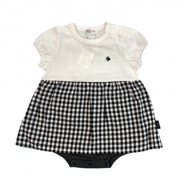(現貨) 🇯🇵100%日本直送Polo Baby 短袖格仔連身裙