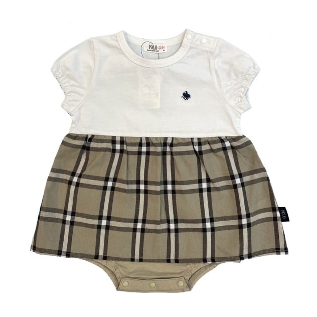 (現貨) 🇯🇵100%日本直送Polo Baby短袖格仔連身裙