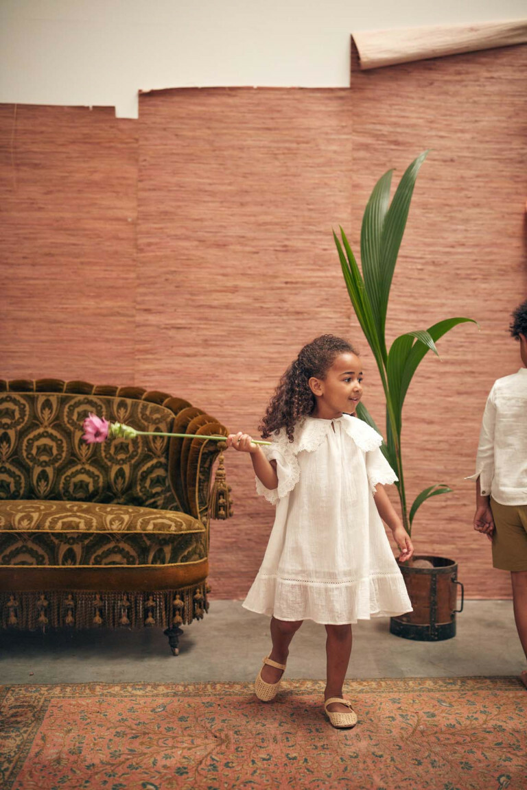 Louise Misha-Parvati Dress蕾絲翻領洋裝(Off White)