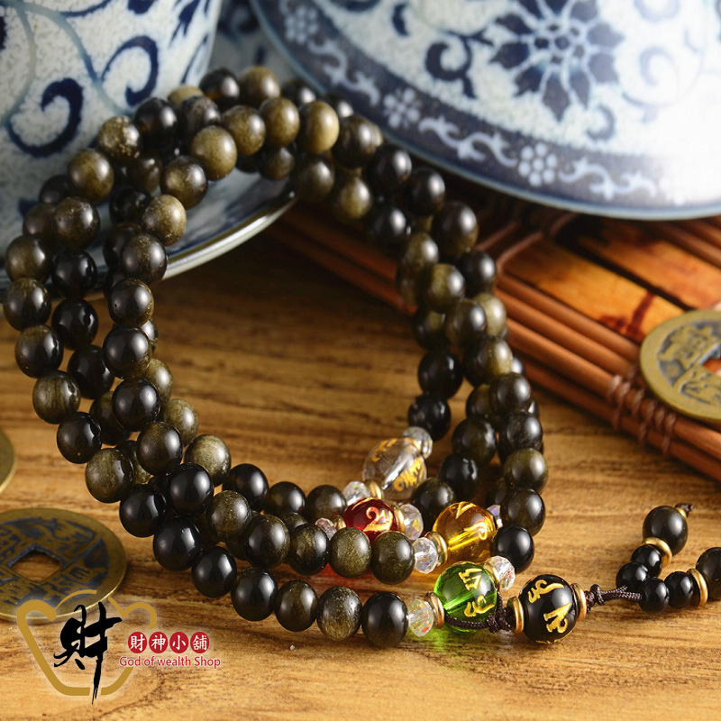 【財神小舖】金曜石手鍊 (108珠) (含開光)