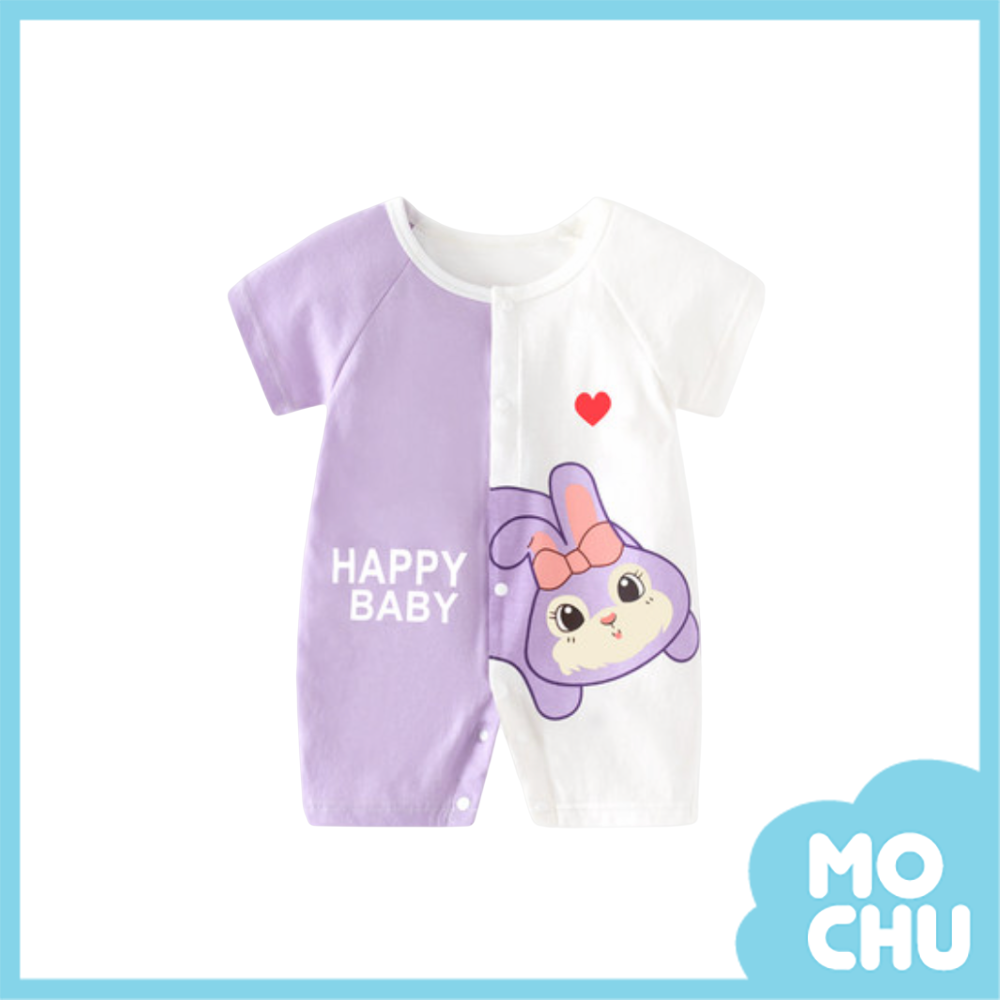 快樂小兔短袖連身衣