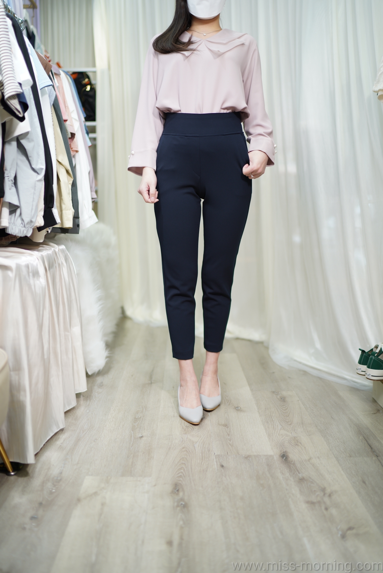 層次紗紗領雪紡上衣(13043)