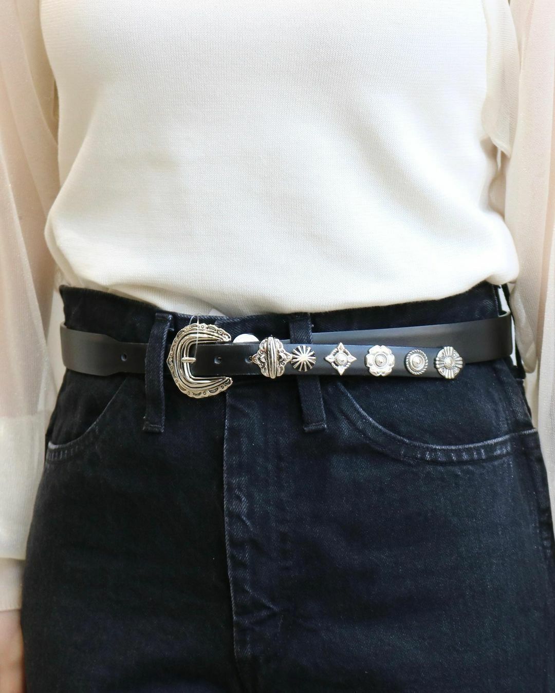 TOGA PULLA / Motif leather belt